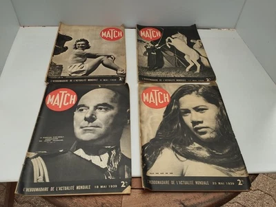MATCH : Lot de 4 revues hebdomadaires de mai 1939 - Photo 1/4