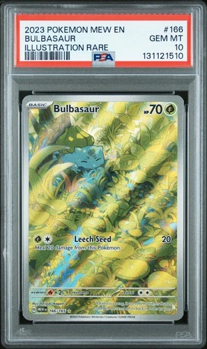 2023 Pokemon Mew 151 Bulbasaur #166 GEM MT PSA 10 Illustration Rare