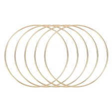 5 Pcs Dream Catcher Rings,5.5 Inch Macrame Hoops Rings,Gold