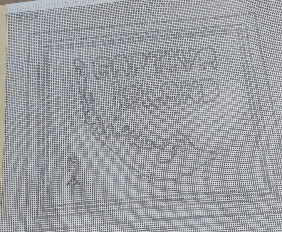 Needlepoint Canvas Lot of 4 Beach Theme 14 Ct Canvas - Image 3 of 4