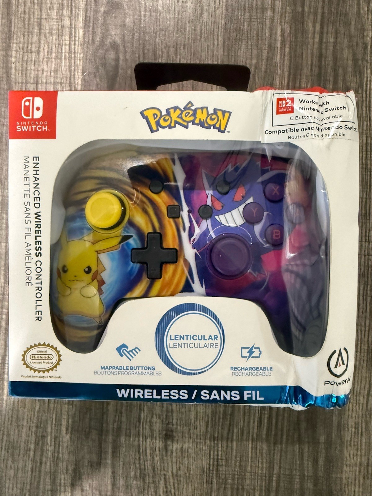 Controller Nintendo Switch - Pokémon Pikachu vs Gengar - scatola lenticolare danneggiata