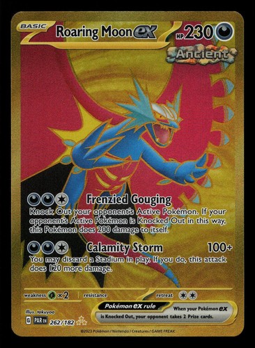 ROARING MOON EX 262/182 - Paradox Rift (Holo/Hyper Rare) Pokemon: NM