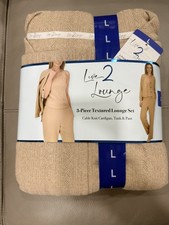 Live 2 Lounge Women's 3-piece Lounge Set, Tan size L