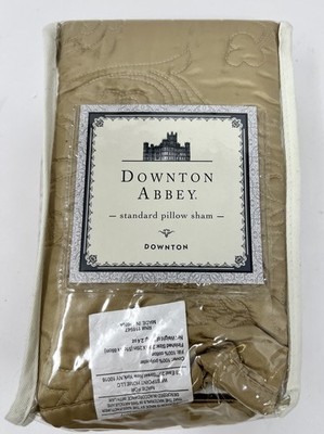 Downton Abbey Standard Pillow Sham Light Gold Quilted