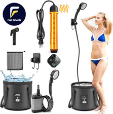 2026 Upgraded Portable Shower with Heater for Camping 6000Mah Rechargeable