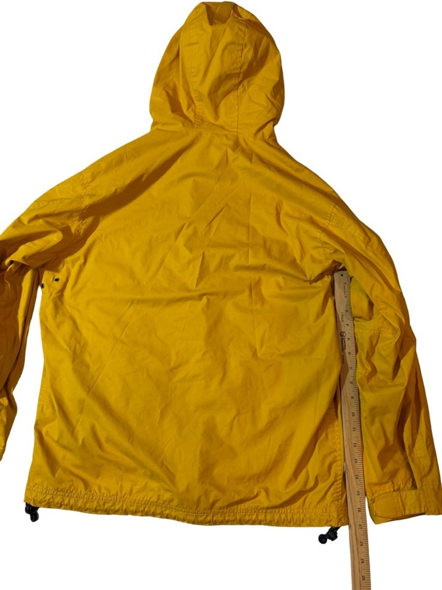 Vintage GAP Yellow Hooded Rain Jacket Windbreaker Waterproof