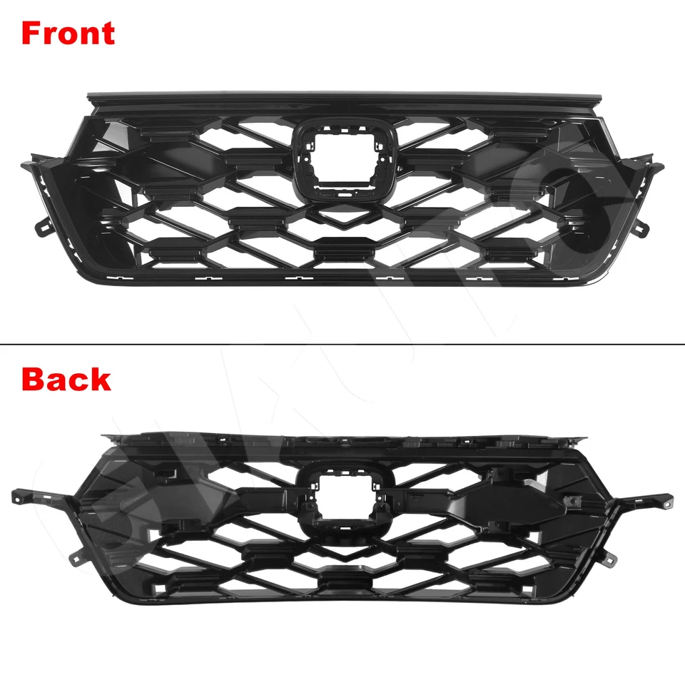 For 2023-24 Honda CR-V Front Bumper Upper Grille Grill Mesh Gloss Black OE Style - Image 4 of 4