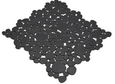 Mosaico Cerámico Peppels Guijarro Negro Mate Pared Cocina Ducha WB12-0311 | 1 Alfombrilla