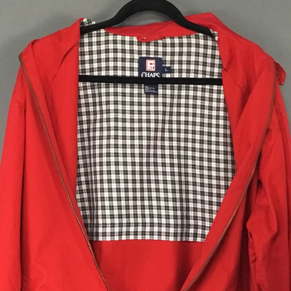 Chaqueta Chaps Ralph Lauren Para Hombre Grande Rojo Cresta Bordada Forrada Abrigo Bombardero Foto 2 de 4