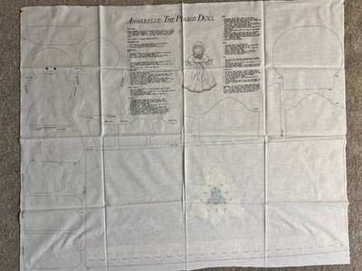 Vintage Annabelle The Prairie Doll Beautiful Dress Pattern Cut And Sew Panel