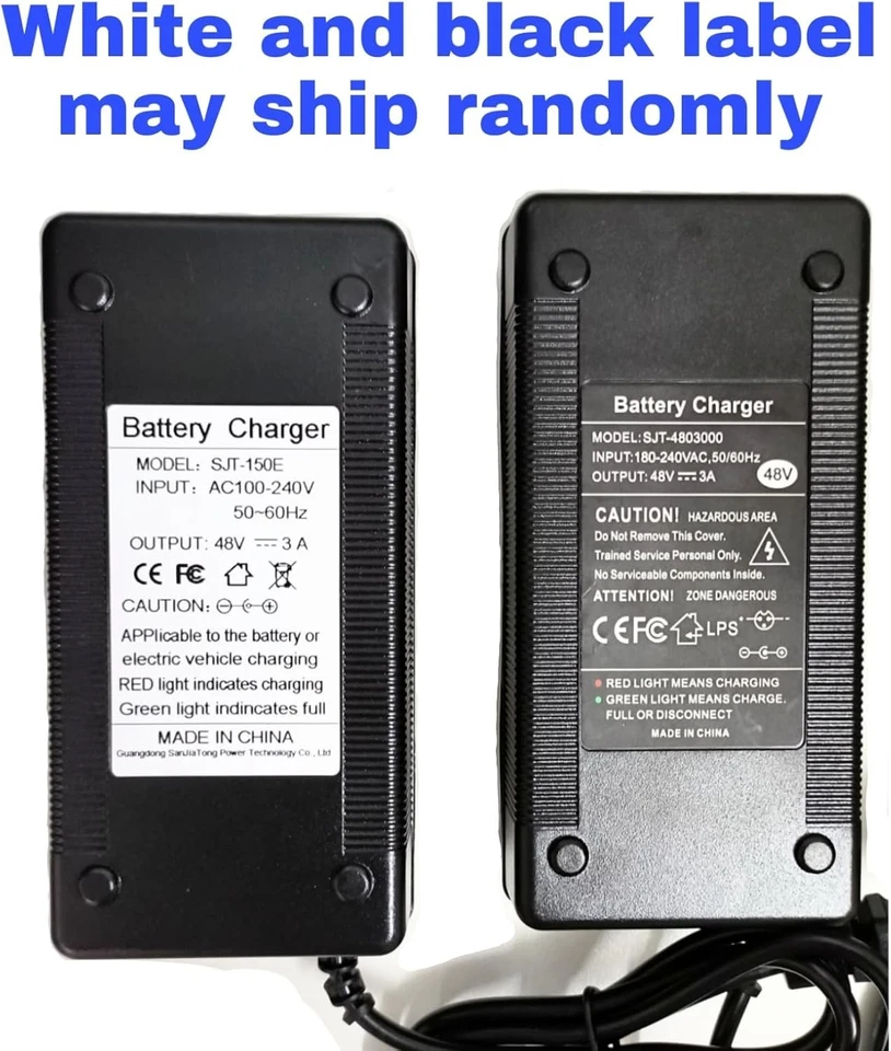 48 Volt 3 Amp Quick-Charge 3-Pin Charger for eWheels EW-36 EW-02 EW-11 EW-19 EW- - Image 3 of 4