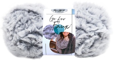 Lion Brand Go For Faux Yarn-Chinchilla - 3 Pack