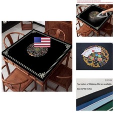 Mahjong Mat 31.5 x 31.5 in Black