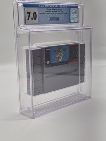Super Mario World (SNES, 1991) CGC 7.0 Graded Cart Not WATA, PSA, VGA
