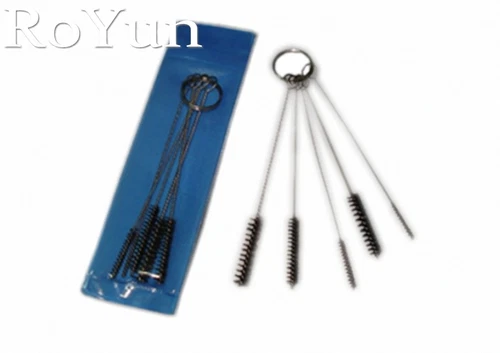 RoYun 5Pcs/Set Tattoo Machine Equipment Gun Grip Tube Tip Cleaning Brush Brushes - product listing photo