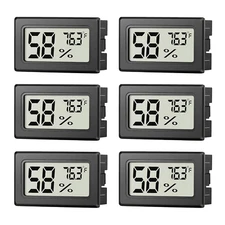 6 Pack Mini Hygrometer Indoor Humidity Meter, Small Digital Thermometer Humidity