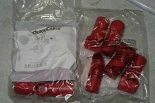 5 pcs QUICK CABLE 5735R Terminal Protector, Lug & Stud, Plug-In, PVC, Red