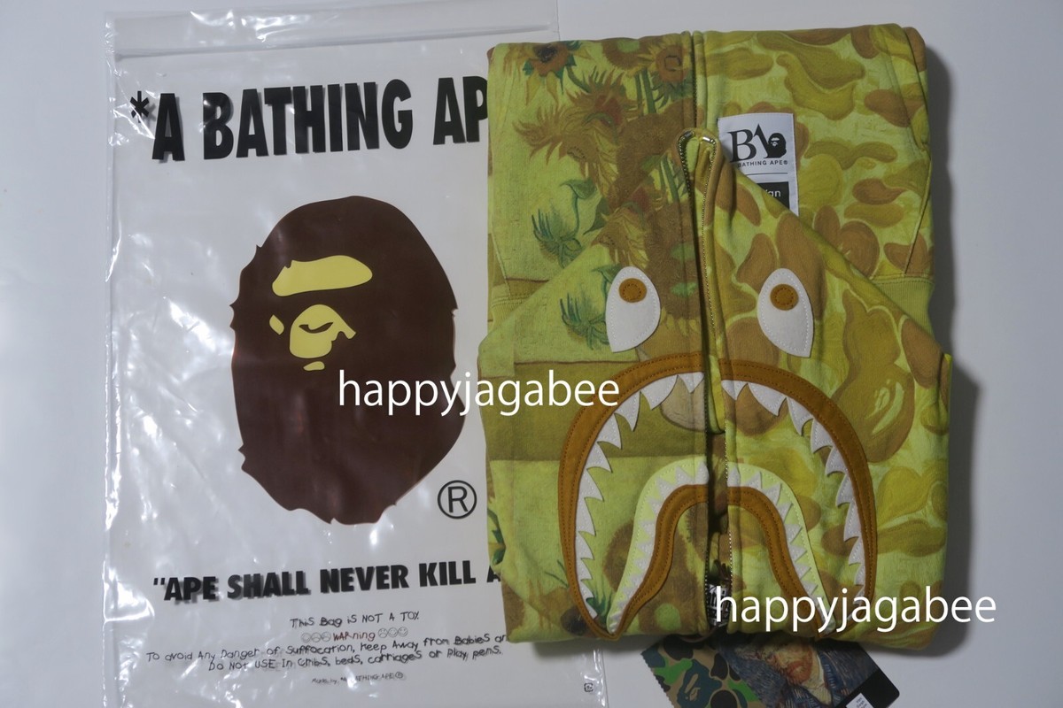 A BATHNIG APE Men's BAPE x VAN GOGH MUSEUM SHARK FULL ZIP
