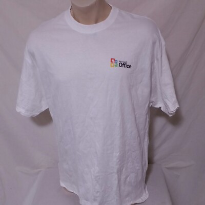 Vintage Microsoft Office T Shirt Computer Tech Laptop Software Tee Bill Gates XL