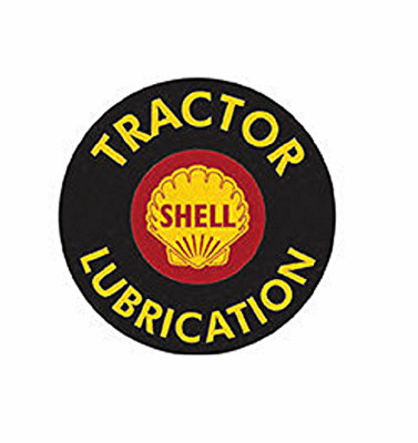 Shell Tractor Lubrication 12'' Round Metal Sign Pub Game Room Bar Garage