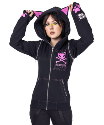 Bye Bye Kitty Kapuzenjacke BBK Killer Hood Cute Kawaii Cosplay Katze Cat Neko