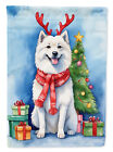 American Eskimo Christmas Reindeer Flag Garden Size Dac7718Gf