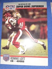 1990 Pro Set Super Bowl XXV Silver Anniversary Football Ronnie Lott #105