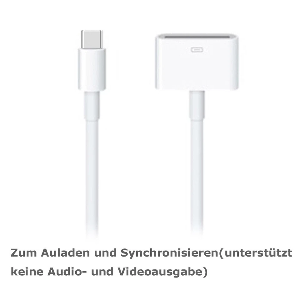 C29 USB 3.1 Typ C auf Dock Connector 30pin Adapter passend für pod pad 2 Phone 4 - Bild 3 von 4