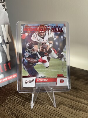 2022 Panini Prestige Joe Burrow Highlight Reel Red Parallel