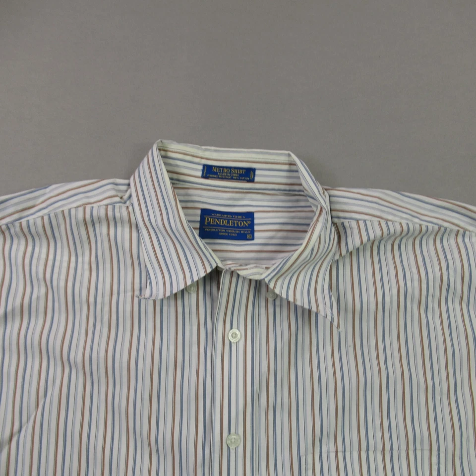 Pendleton Shirt Mens XL Long Sleeve Button Front Adult Metro Stripes - Image 3 of 4