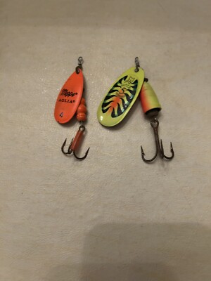 set of 2 hard lure bait  Mepps & blue fox Super 5 vibrax lure spin