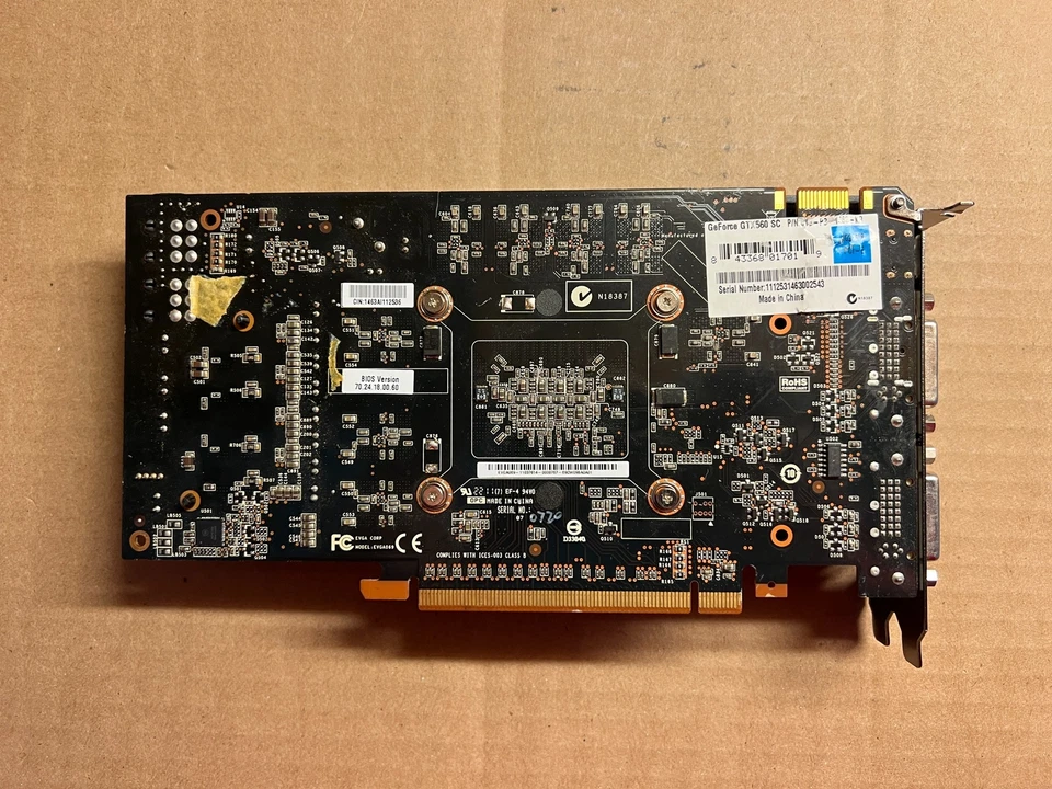 EVGA GEFORCE GTX 560 SC 2G 02G-P3-1469-KR GDDR5 PCIE 2.0 DVI/MINI-HDMI ZZ5-2(19) - Image 2 of 4