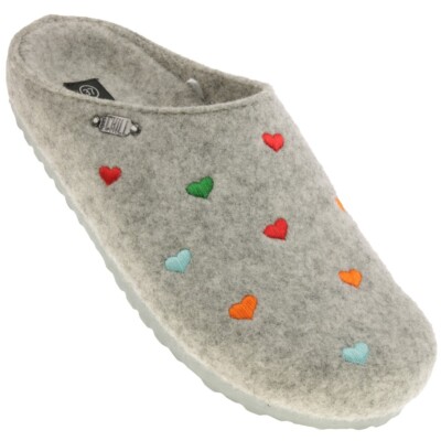 Supersoft 522 408 Damenhausschuh kleine Herzen Filz Gr.37-42