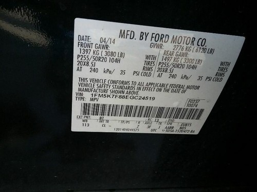 Chassis ECM Temperature Function Control Fits 14-15 EXPLORER 130642 - Foto 7 di 8