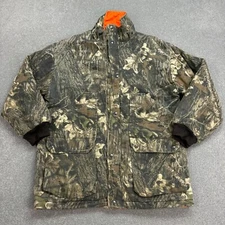 RealTree Jacket Adult Medium Brown Workwear Canvas Camo Hunting 90s Coat Mens