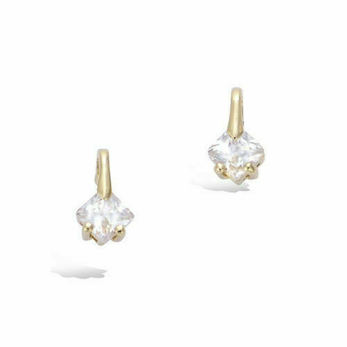 Borchie argento 925 pz, oro plt. blu quarzo screpolato 3,75 carati