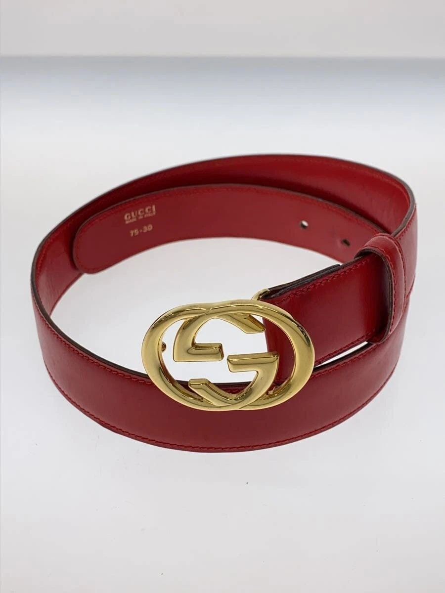 Ceinture femme GUCCI 75 30 rouge à emboîtement occasion