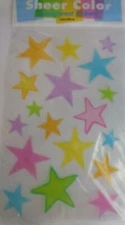 Mrs. Grossman's Sheer Transparent Stars Stickers Scrapbook Crafts