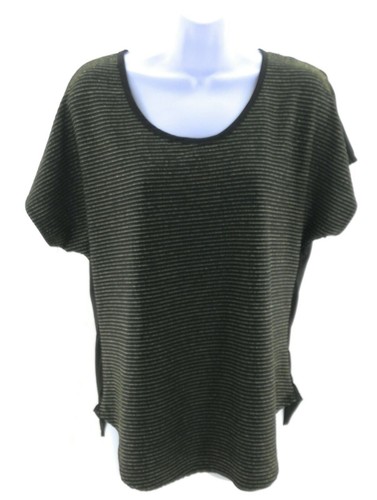 Lexington Avenue Damen schwarz und gold Metallic Streifen Top Freizeit Größe Large - Bild 7 von 9