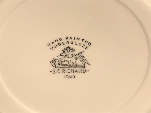 San Cristoforo Richard Ginori Lot of 8 8.5” Plates & 10.5” Bowl Painted Poppies - Picture 10 of 12