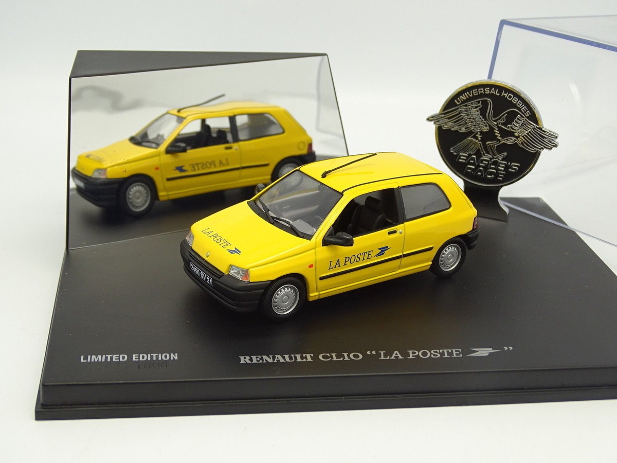 Miniature Universal Hobbies – Renault Clio 1 Jaune Clair – Échelle 1/43 – Occasion Boîte