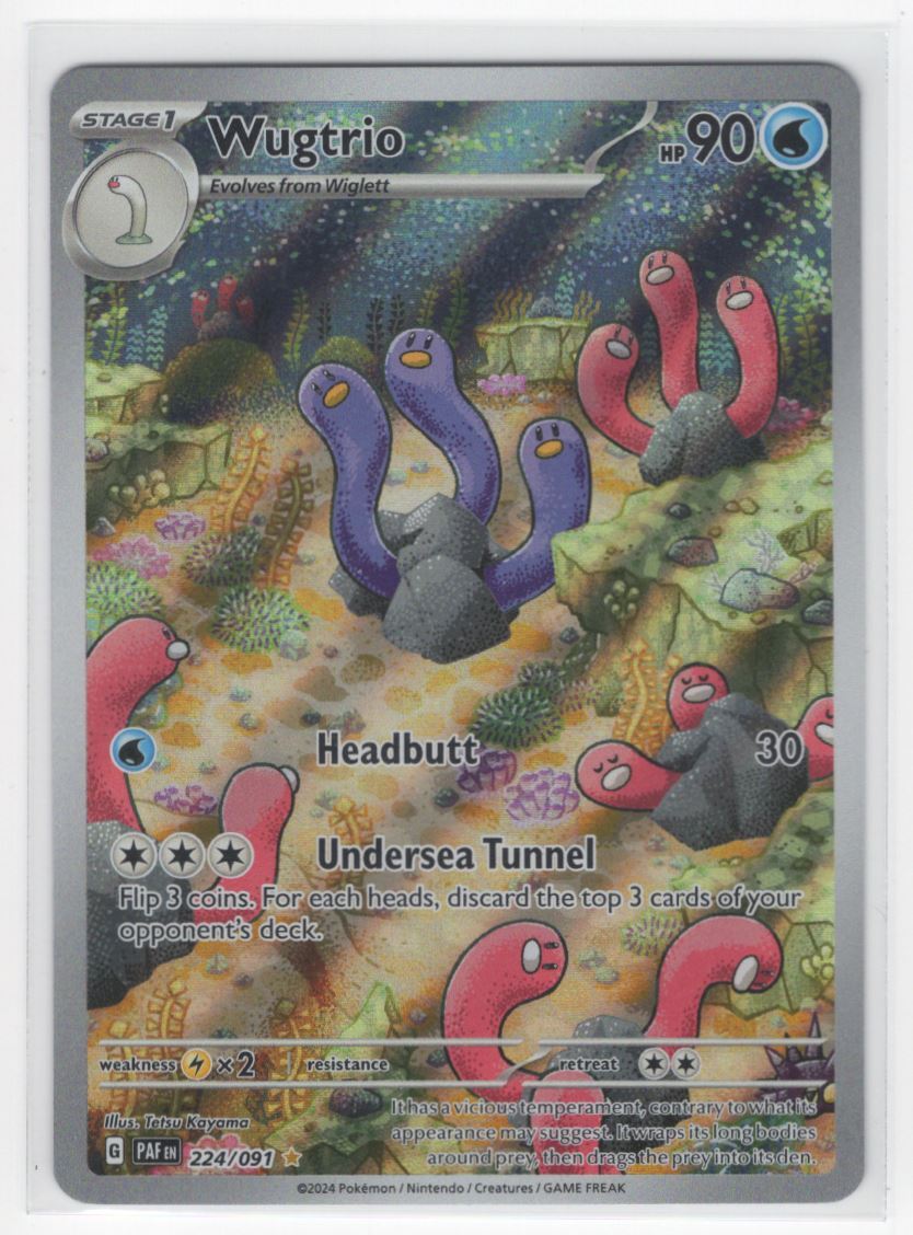 Wugtrio 2024 Paldean Fates Illustration Rare Card #224