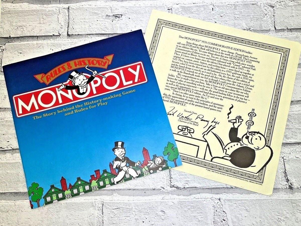 Monopoly 1935 Commemorative Edition in Tin Box RARE - Parker