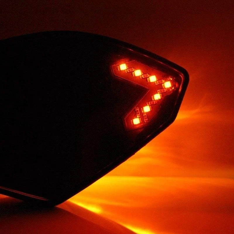 Espejos retrovisores laterales con señales de giro LED para motocicleta para Triumph Daytona 675 675R Foto 4 de 4