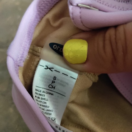 Old Navy Damen 2tlg Helllila Bikini Badeanzug High Waist Flügelärmel Bindeband SM - Bild 6 von 18