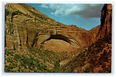 Postcard Great Arch from Switchback Road Zion National Park Utah Chrome Unposted