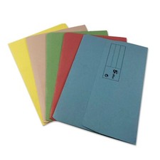 A4 FOOLSCAP DOCUMENT WALLETS *ANY QTY* 5 COLOURS HALF FLAP/OFFICE FOLDER/32MM
