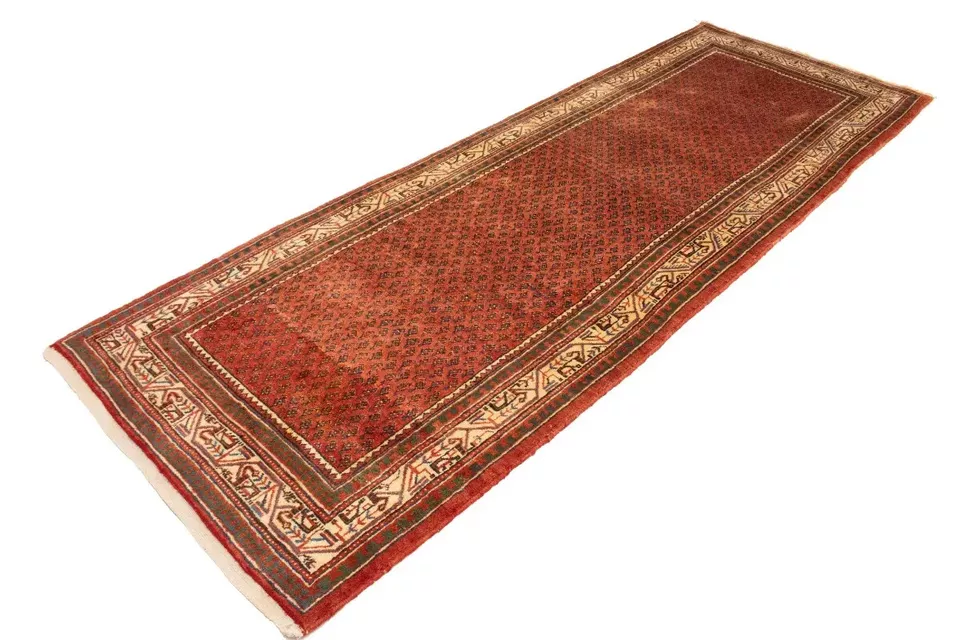 Alfombra de corredor oriental semiantigua alfombra de diseño floral tribal 3'8X10'5 pies Foto 4 de 4