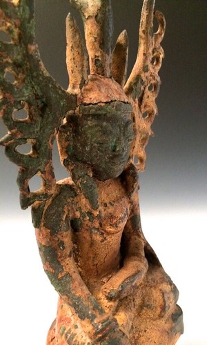Arakanese Gilt Lacquered Bronze Mahakyain phara (Royal Oath) Buddha Image - Picture 8 of 9