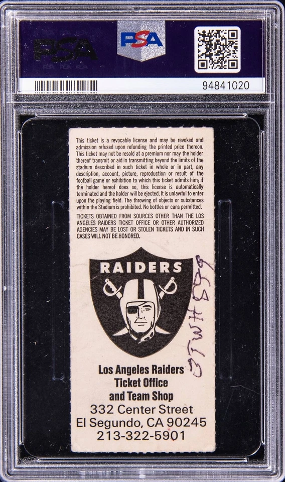 Shannon Sharpe "NFL Debut HOF Club Shay Shay ESPN" Signed Ticket Auto PSA 10 - Image 2 of 2